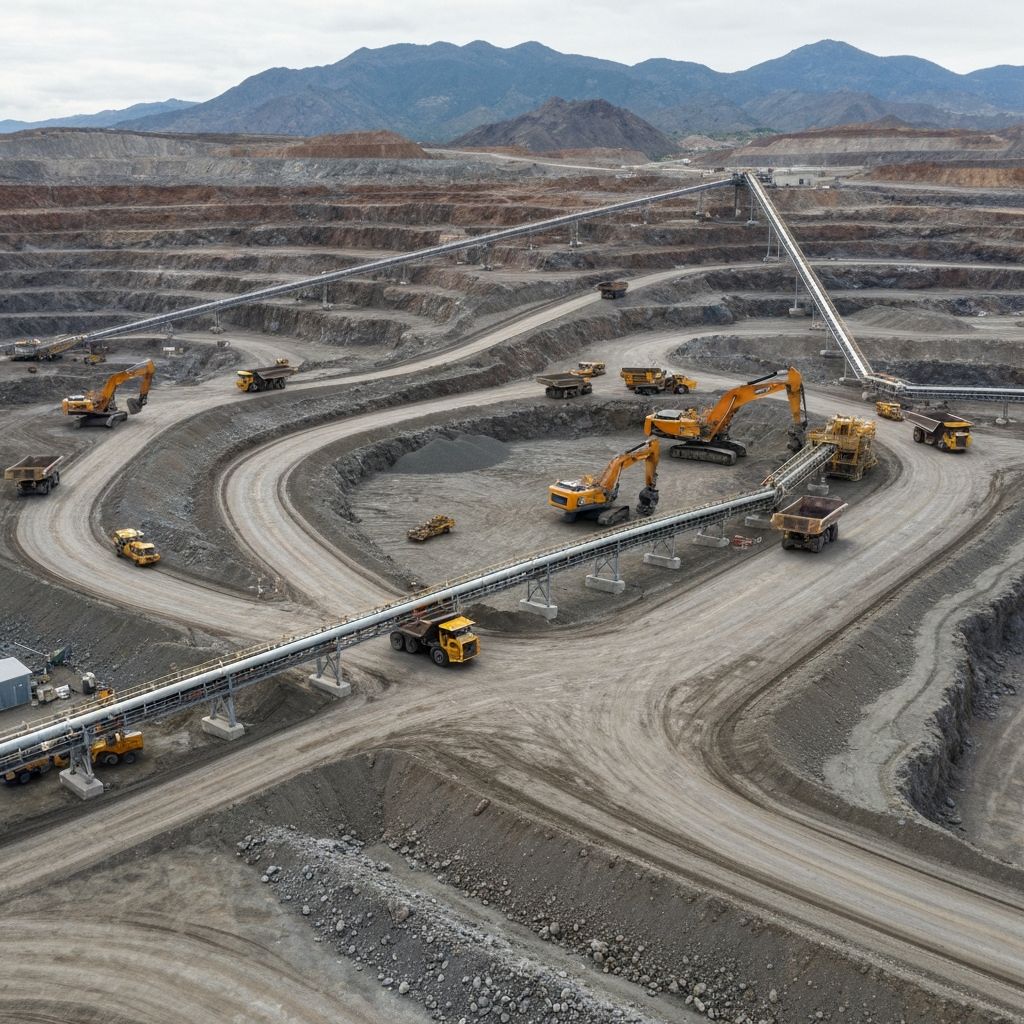 Mining Site & Production Line Development supporting visual