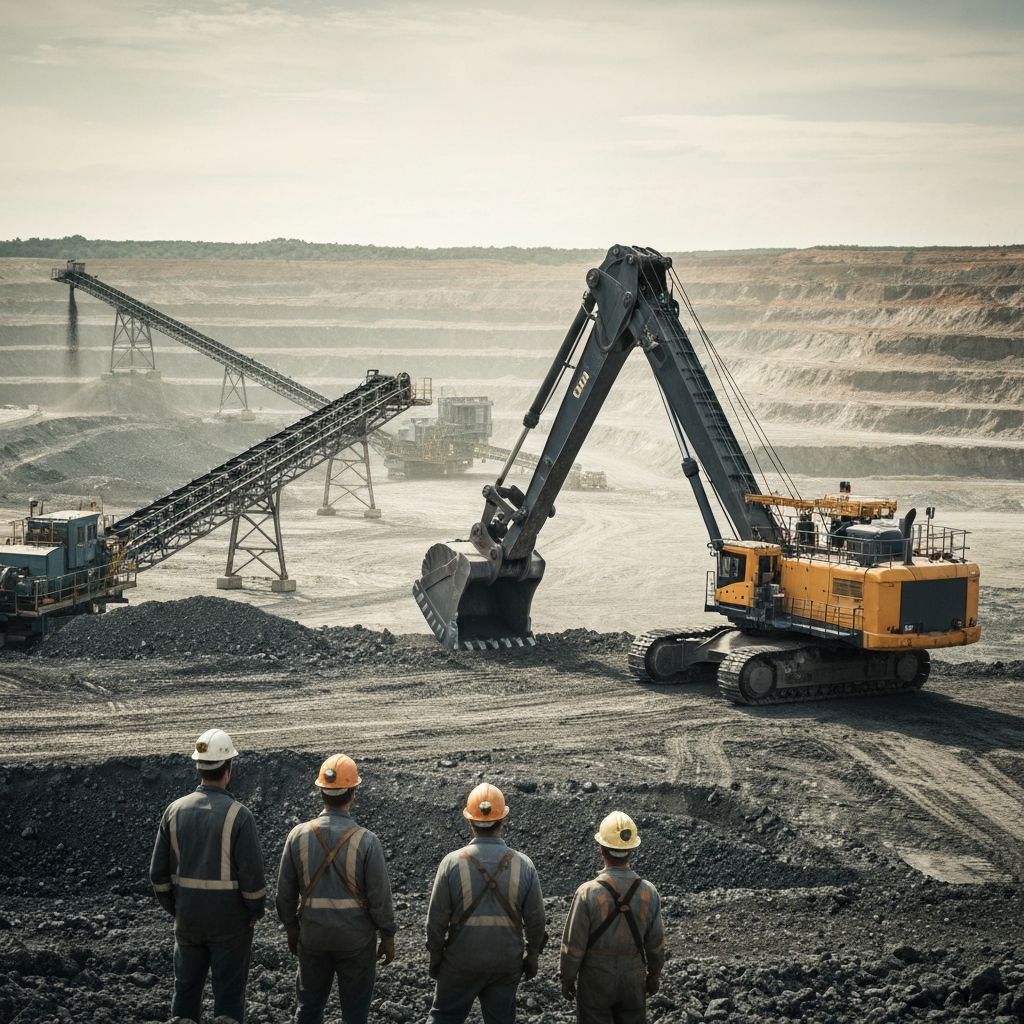 Mining Site & Production Line Development supporting visual